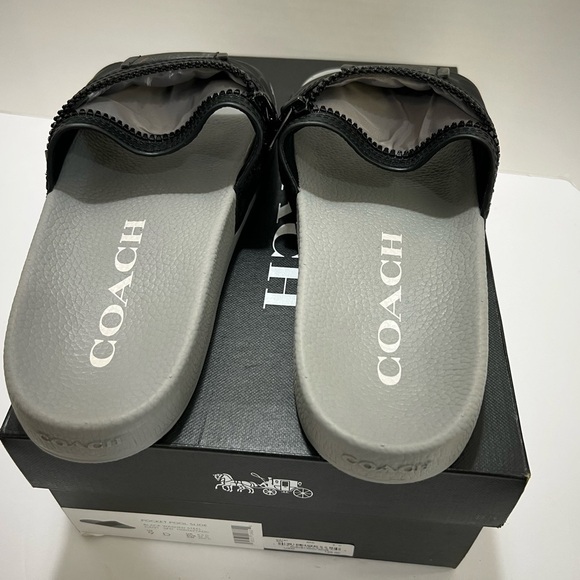 Coach Black and Gray Men's Sandals - Picture 10 of 10